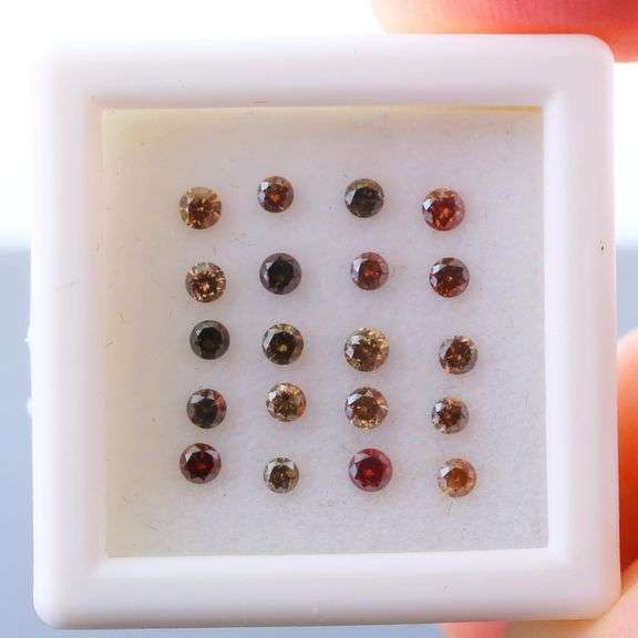 Amazing .55ct set of high fire Cognac Diamonds!!!