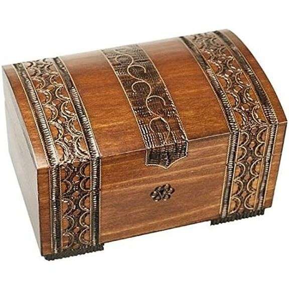 Polish Wooden Jewelry & Keepsake Chest