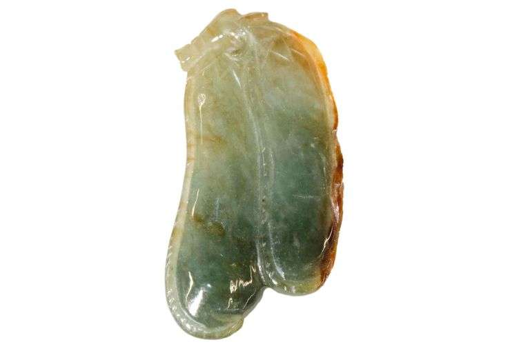 Natural Jadite Double Pea Pod Amulet