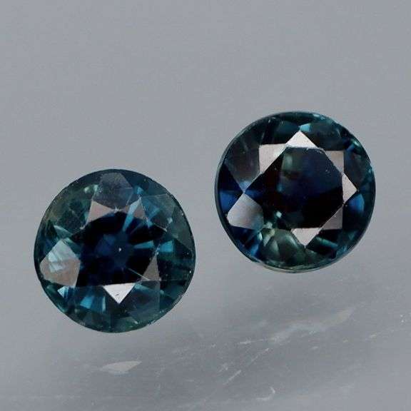 Real! 1.24ct pair of London Blue Sapphires -Heated only!!!