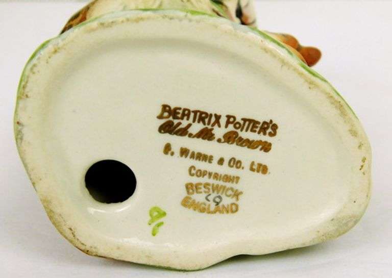 1963 Beswick Beatrix Potter's Old. Mr. Brown Figurine