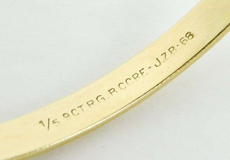 Vintage 9CT Rolled Gold Bangle Bracelet