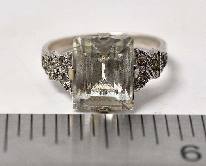 CZ Gemstone Ring in Sterling Silver