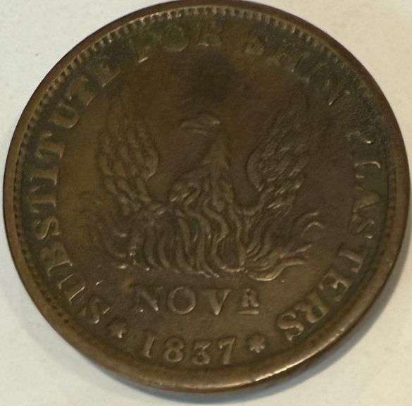 May 10 1837 Shin Plasters Hard Times Token.