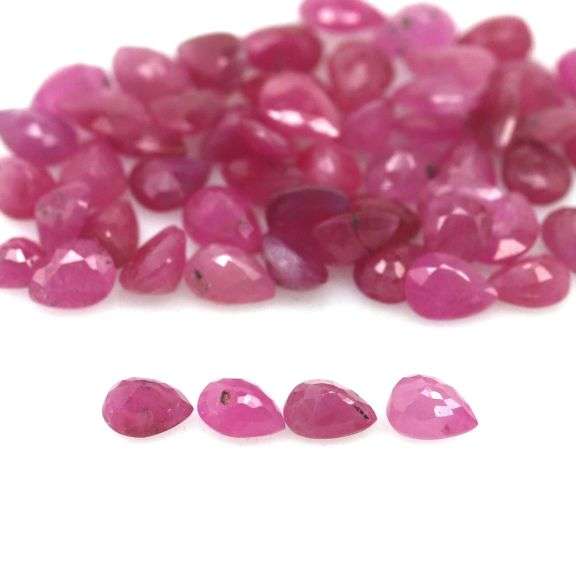 Heavy 10.10ct 55 piece Ruby set -Heated only!!