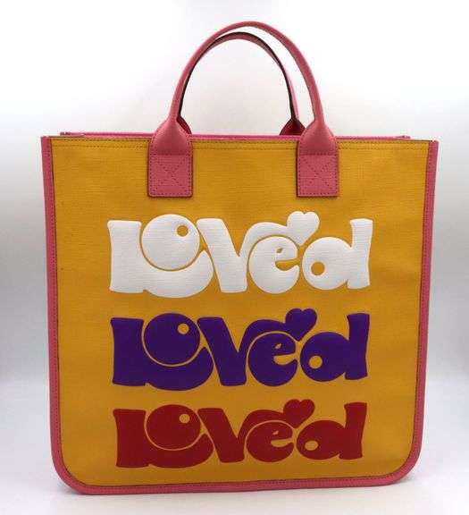 Gucci Kid's Rainbow Birds Supreme "Loved" tote