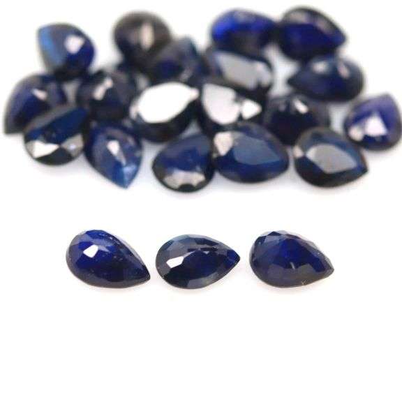 Heated only! 7.85ct cobalt blue Sapphire set from Madagascar