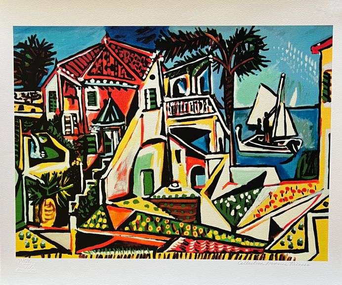 Collectible Pencil Numbered Pablo Picasso, Mediterranean Landscape