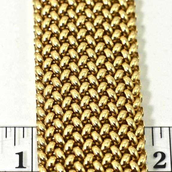 Utterly Impressive 14K Yellow Gold Mesh Bracelet