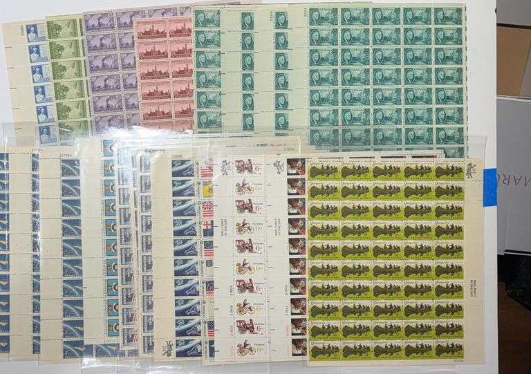 Four Each 1 3 4 5 6 Cent Comm Mint US Sheets