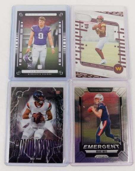 4 QB Latest Rookie Football Cards