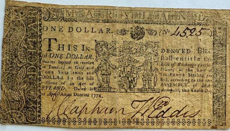 Maryland April 1774 $1 Note