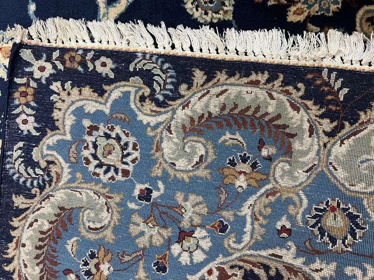 Hand Woven Floral Persian Kashan 4.6x7.1