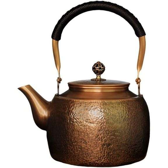 Large Hammered Copper Kettle