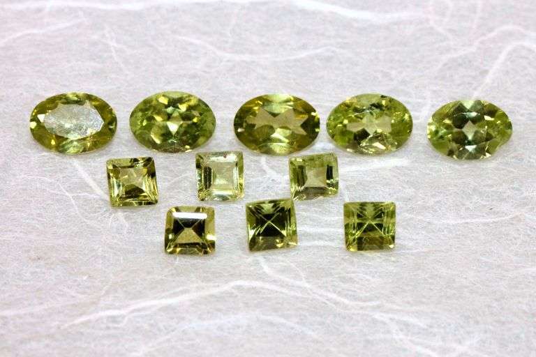 Bright Natural Peridot - Lot of 11