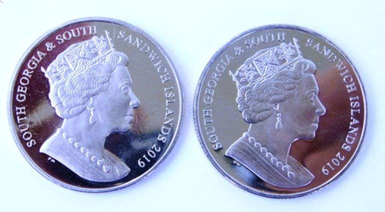 2 South Georgia & Sandwich Islands 2 Pounds Coins