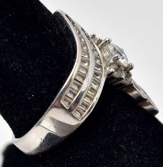 CZ Gemstone Ring in Sterling Silver