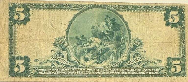 $5 National Park Bank New York 1902 Series National Note