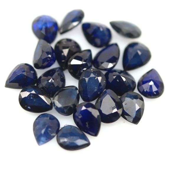 Heated only! 7.85ct cobalt blue Sapphire set from Madagascar