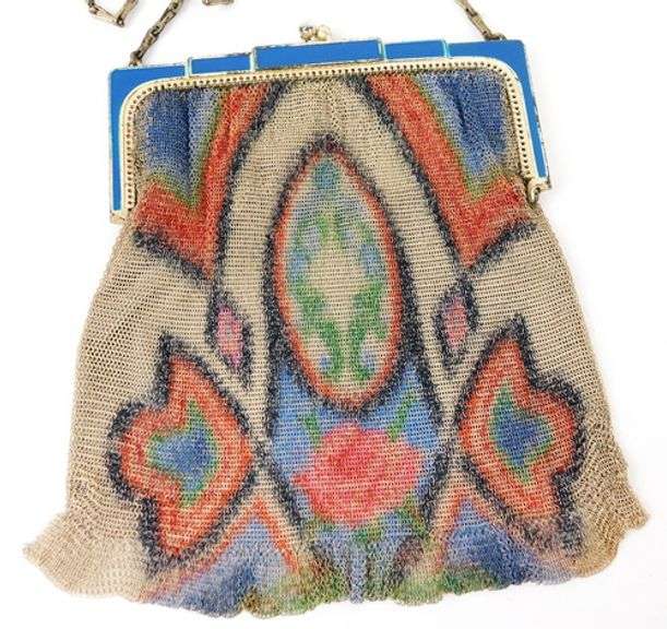 Whiting & Davis Art Deco Multi-Color Mesh Purse