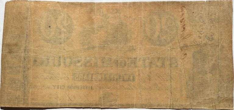 $20 State of Missouri Jefferson City Jan 1 1863 Series