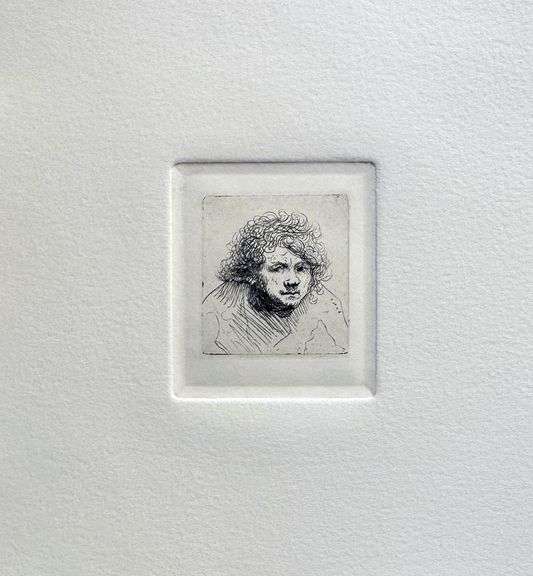 Rembrandt, Self Portrait Leaning Forward, Highly Collectible Etching