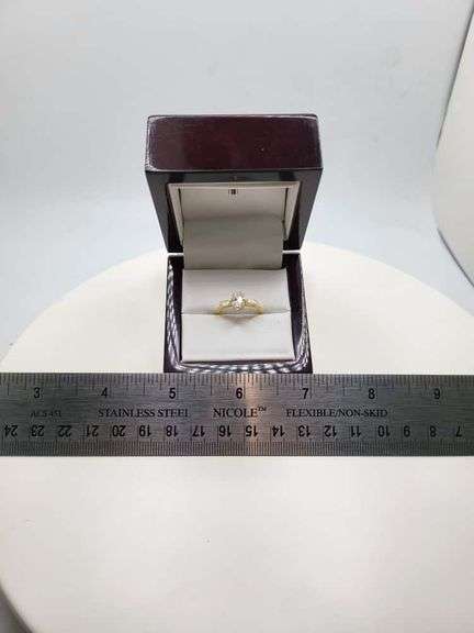 14K gold with 1.15 ctw D, VVS1 lab grown diamond ring
