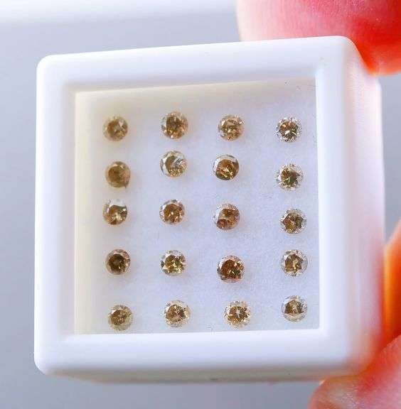 Heavy! .90ct set of untreated Champagne Diamonds!