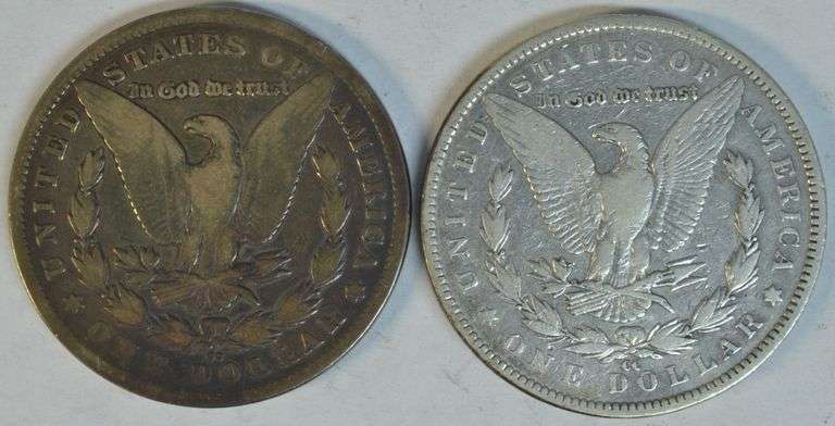 Scarce 1880-CC and 1891-CC Morgan Silver Dollars