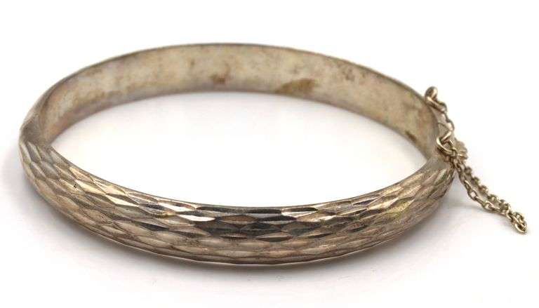 Group lot of Vintage 925 sterling silver cuff bangles