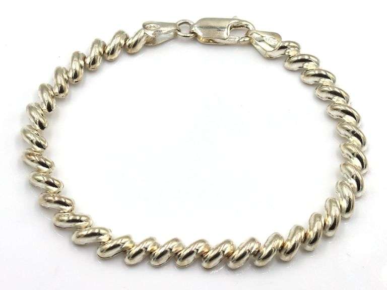 Group lot of 5 vintage 925 sterling silver bracelets