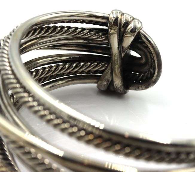 David Yurman Wide cross over cuff bangle