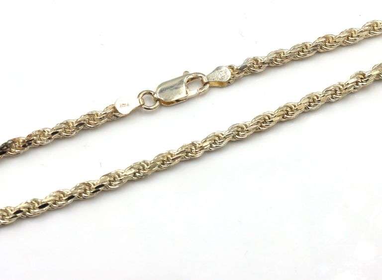 Group lot of 3 vintage 925 sterling silver chains