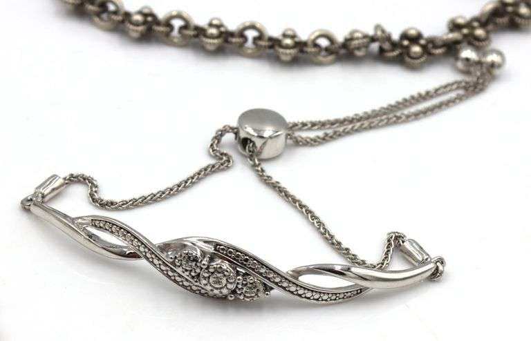 Group lot of 6 vintage 925 sterling silver bracelets