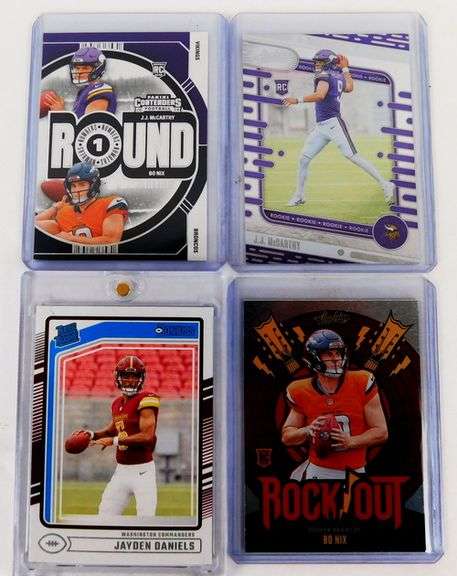 4 Latest Quarterbacks, All Rookies Football Cards