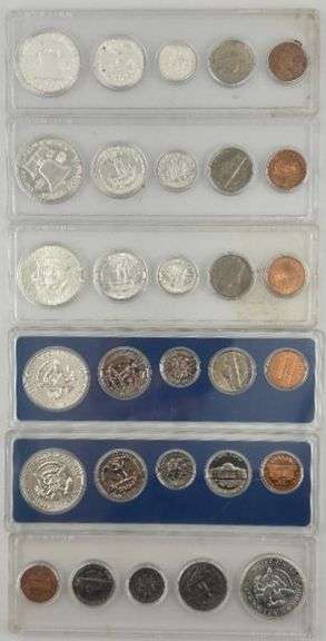 1961 - 1962 - 1964 - 2X 1966 - 1967 United State Mint Set, lot of 6