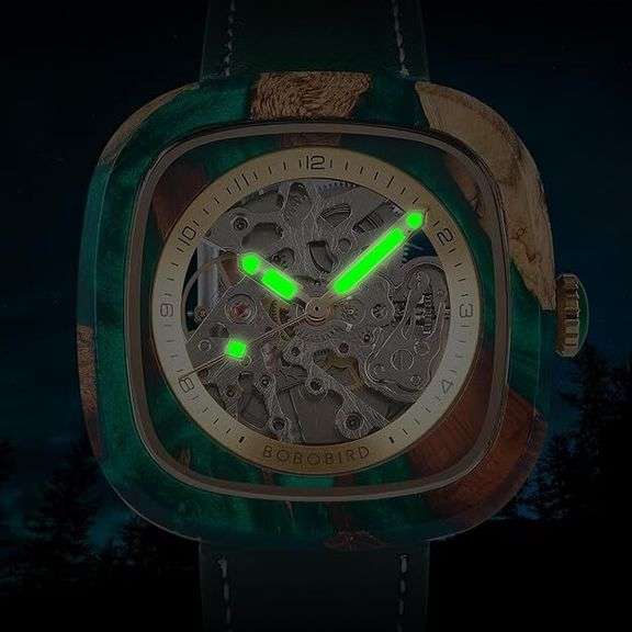 Wooden Skeleton Mechanical Watch