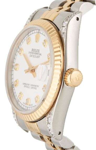 Rolex Datejust 68273, 31mm, Aftermarket Diamond Dial, Two Tone Ladies Watch