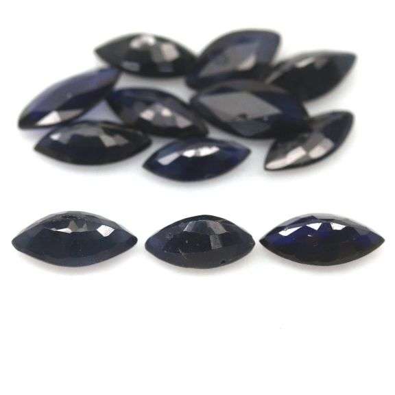Heated only! 8.09ct marquise cut Sapphire set