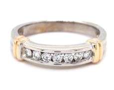14kt White gold 1ctw RBC and baguette engagement set ring