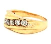 Flashy 14K YG Man's Diamond Ring