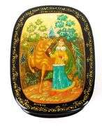 Vintage Handpainted Signed Russian Box