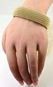 Utterly Impressive 14K Yellow Gold Mesh Bracelet