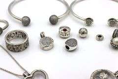 Lot of Pandora mixed jewelry in 925 sterling silver