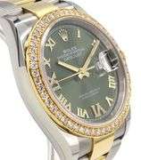 Rolex Date just Two-Tone 126283, 36mm, Olive Green Dial, 18K & Steel watch