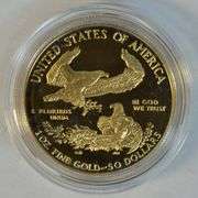 Superb Ultra Cameo Proof 1988 $50 1oz Gold Eagle. Velvet box/COA