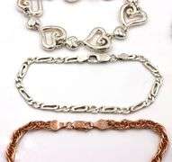 Group lot of 8 vintage 925 sterling silver bracelets