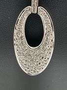 CERTIFIED BRAND NEW 14K WHITE GOLD NECKLACE WITH DIAMOND PENDANT
