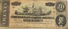$20 Feb 17 1864 Confederate States Note.