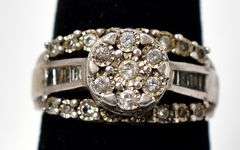 Diamond Ring in Sterling Silver